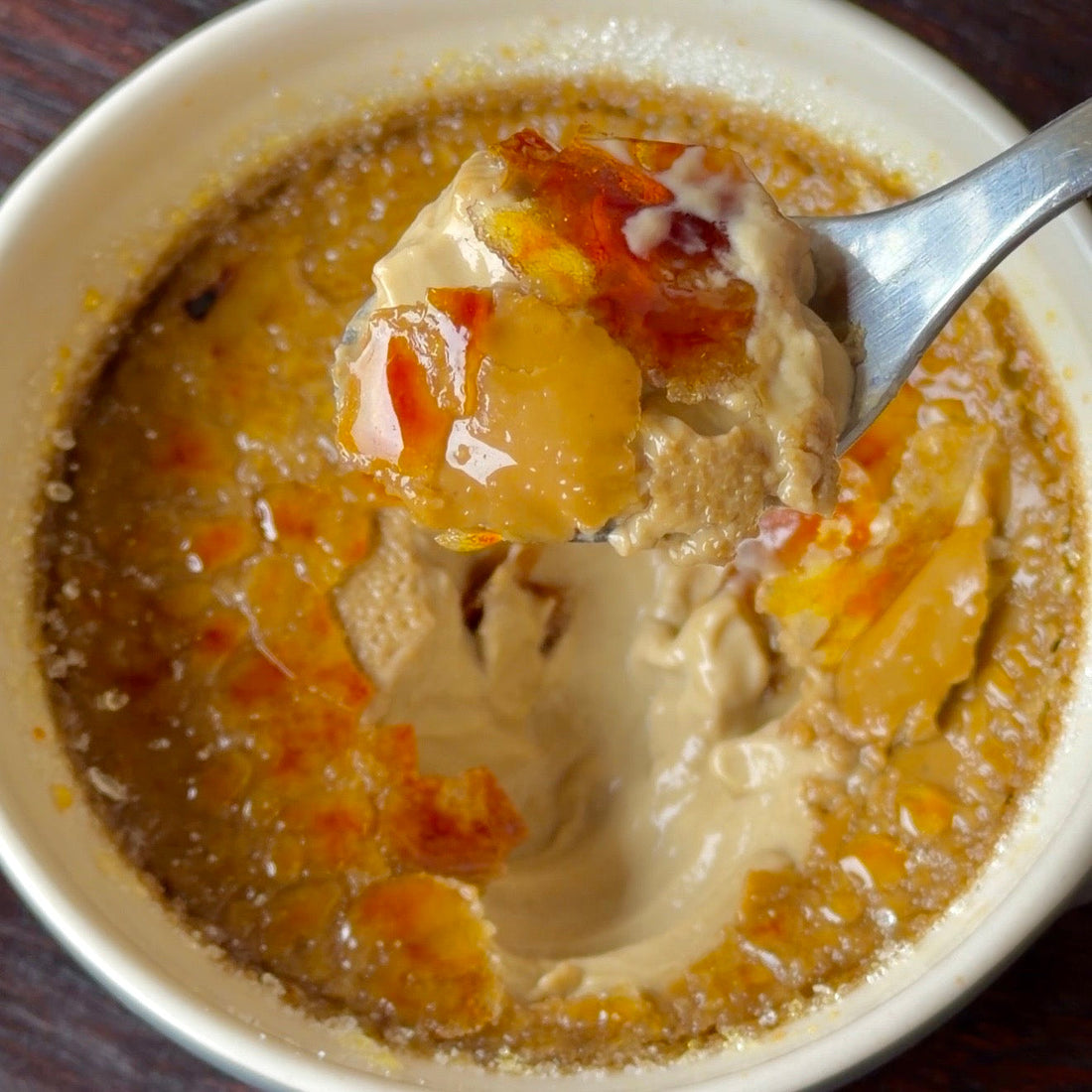 Crème brûlée au hojicha